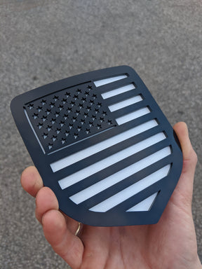 American Flag Badge - Fits 2009-2012 Dodge® Ram® Grille - 1500, 2500, 3500 - Choose Your Colors