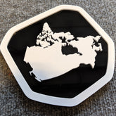 Canada Outline Badge - Fits 2019+ (5th Gen) Dodge® Ram® - 1500, 2500, 3500 -White on Black
