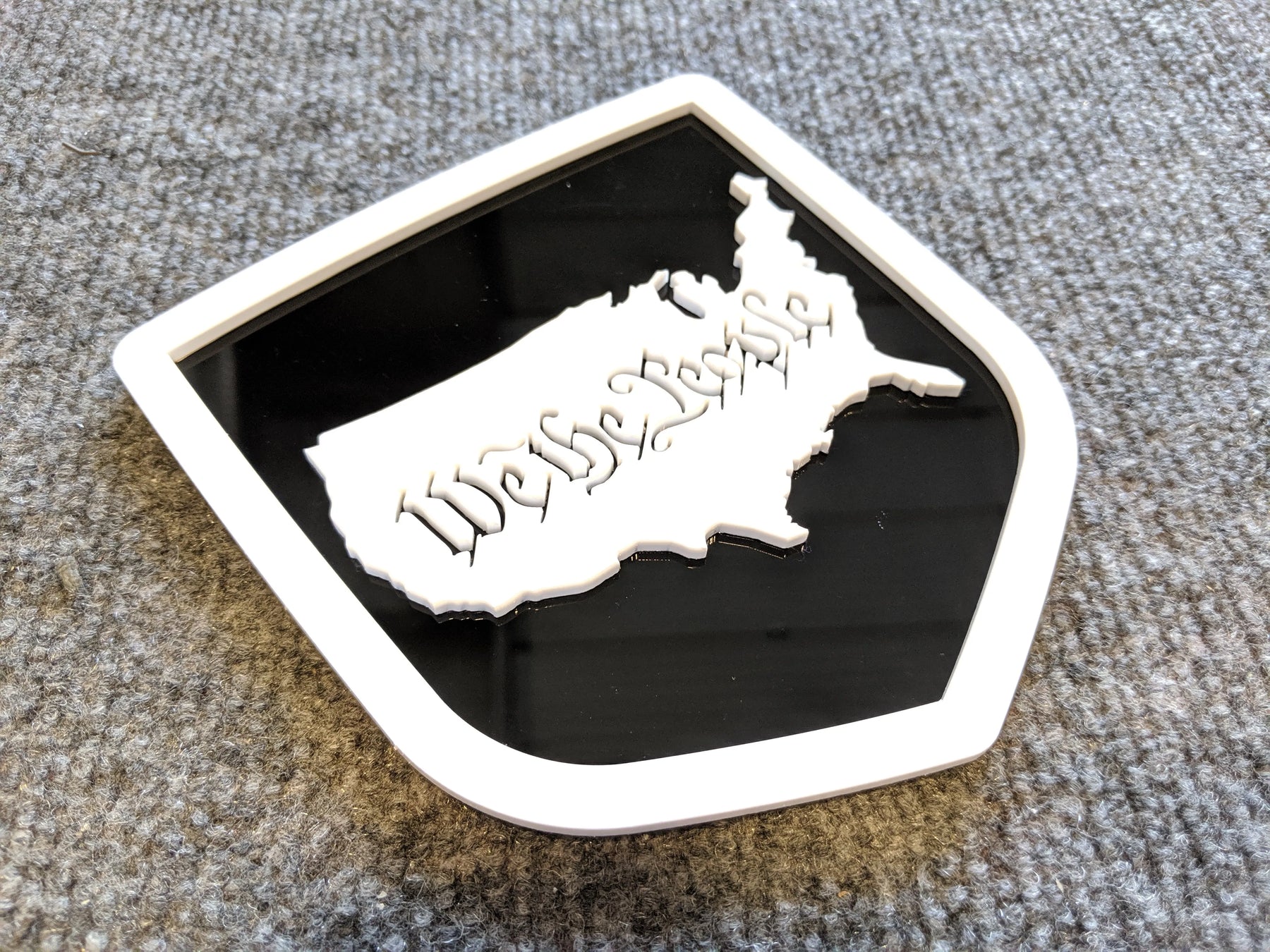 We The People Badge - Fits 2009-2018 Dodge® Ram® - 1500, 2500, 3500 -White on Black