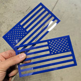 American Flag Fender Badges - Pair - Universal Fit - Blue