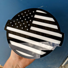 American Flag Badge - Fits 2016-2024 Nissan® Titan® Grille - Black on White