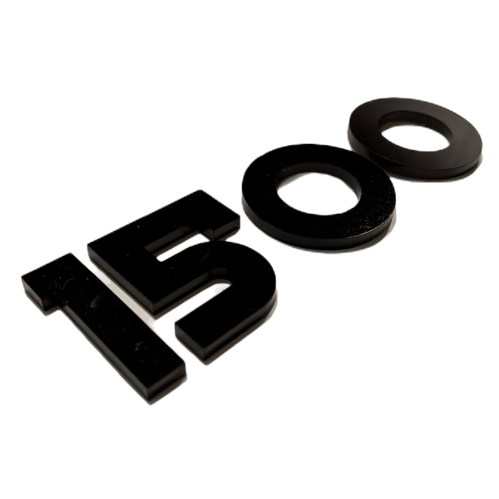 1500 Badge - Bold Font - One Layer - Pair