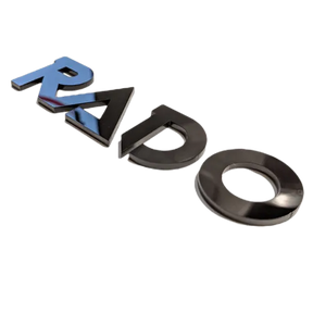 Rado Badge - Bold Font - One Layer - Black - Pair
