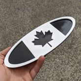 Canada Flag Badge - Fits 2015-2019 F150® Grille or Tailgate - White on Black