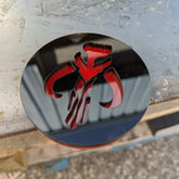 Mythosaur Badge - Jeep® Trail Rated® Replacement Badge - Black on Red
