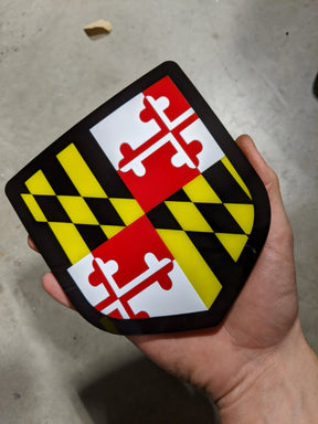 Maryland State Flag Badge - Fits 2009-2018 Dodge® Ram® Tailgate -1500, 2500, 3500