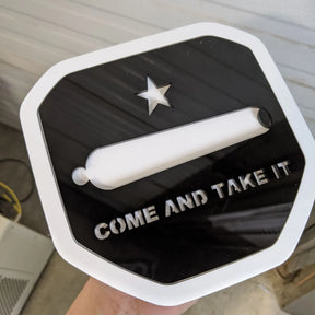 Come and Take It Badge - Fits 2019+ (5th Gen) Dodge® Ram® Tailgate -1500, 2500, 3500 - Black and White