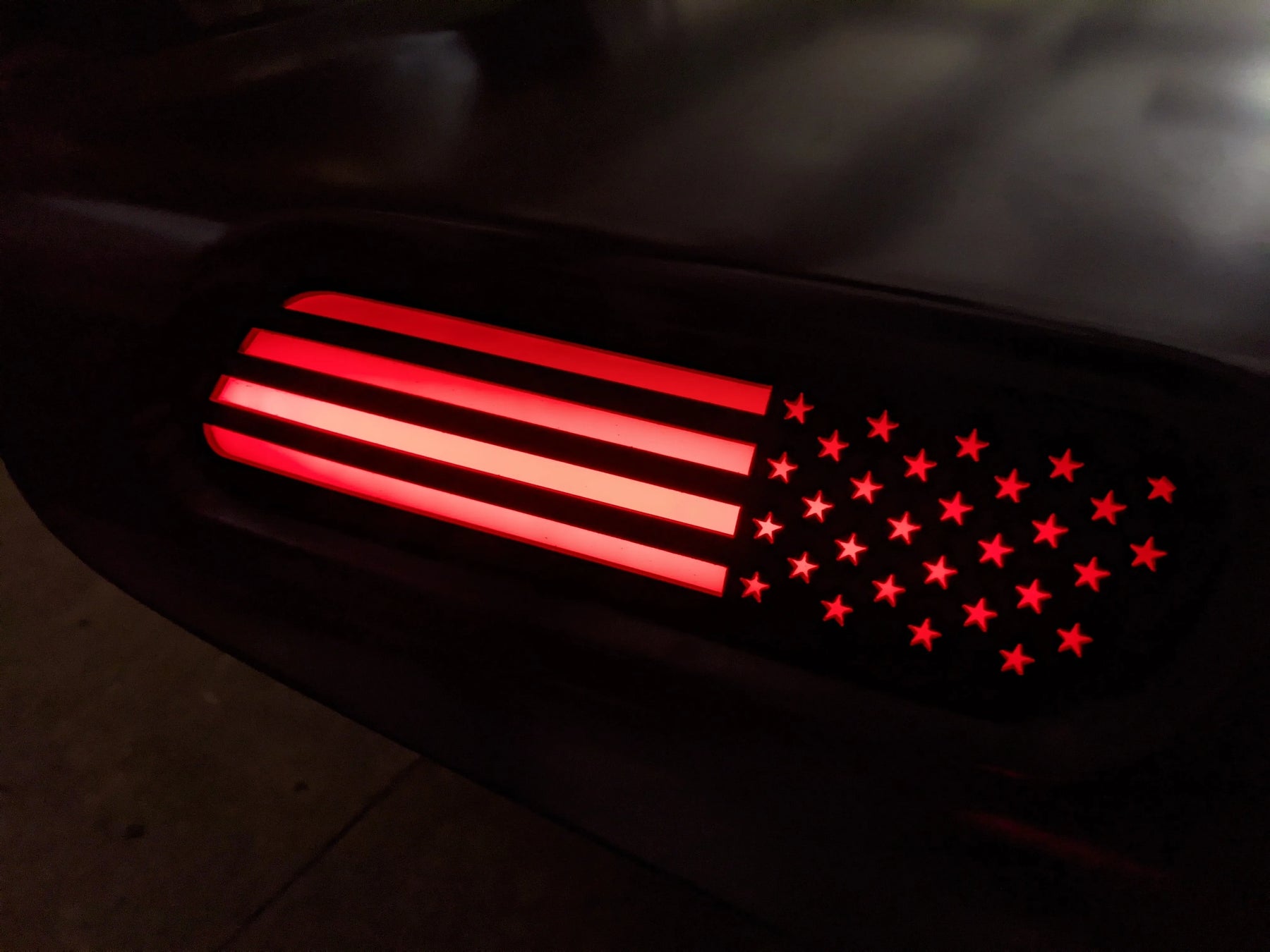 LED American Flag Hood Badges - Fits 2019+ Ram 2500/3500® - Matte Black, RGB LED
