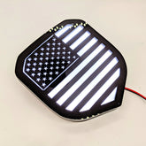 LED American Flag Badge - Fits 2013-2018 Dodge® Ram® Grille -1500, 2500, 3500 - Black w/White LED