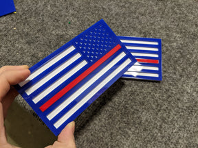 American Flag Fender Badges - Pair - Universal Fit - Blue on White