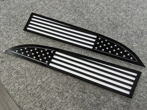 American Flag Badges - Fits 2011-2016 Super Duty® - Black on White