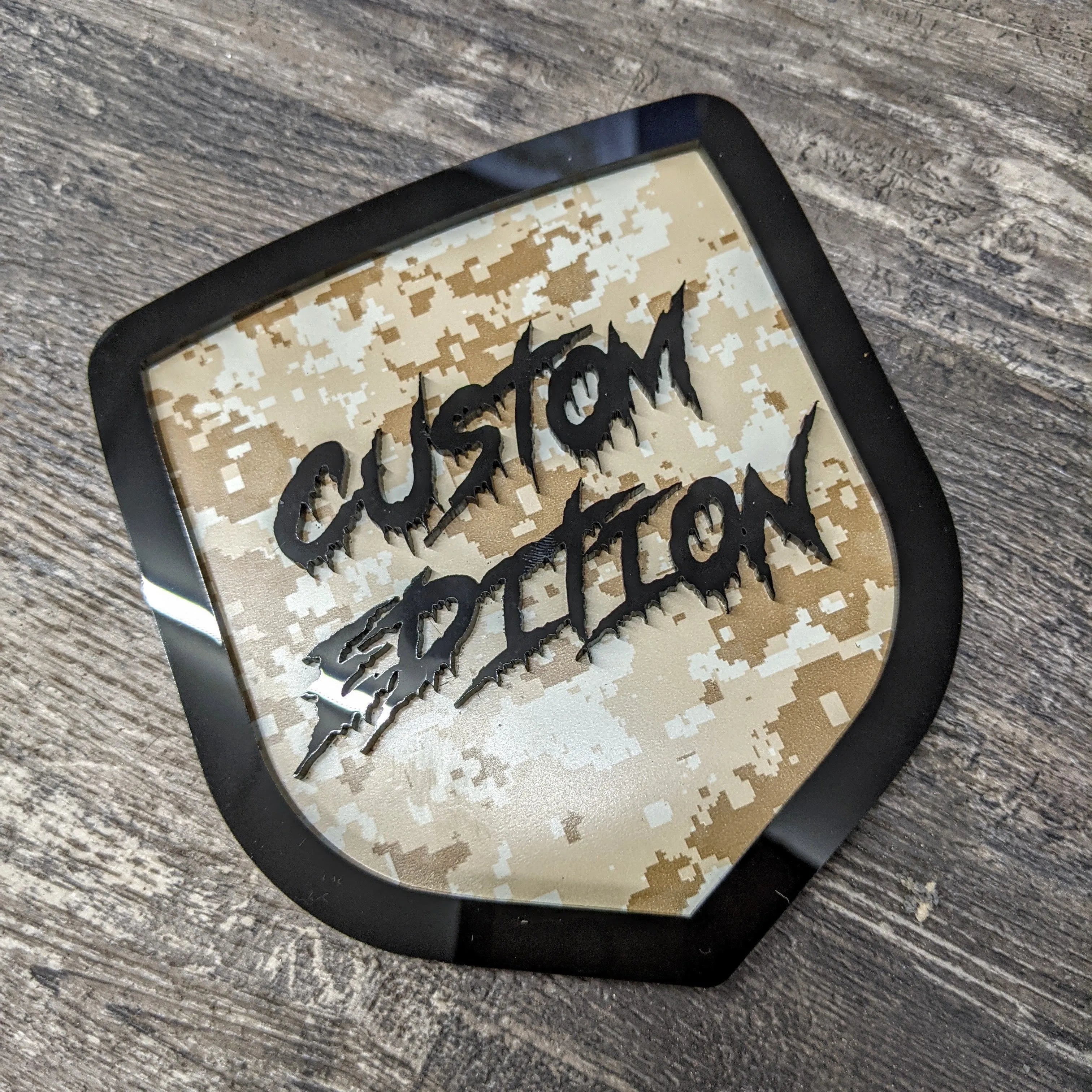 Custom Text Ram Shield Badge - Fits 2009-2012 Dodge® Ram® Grille -1500