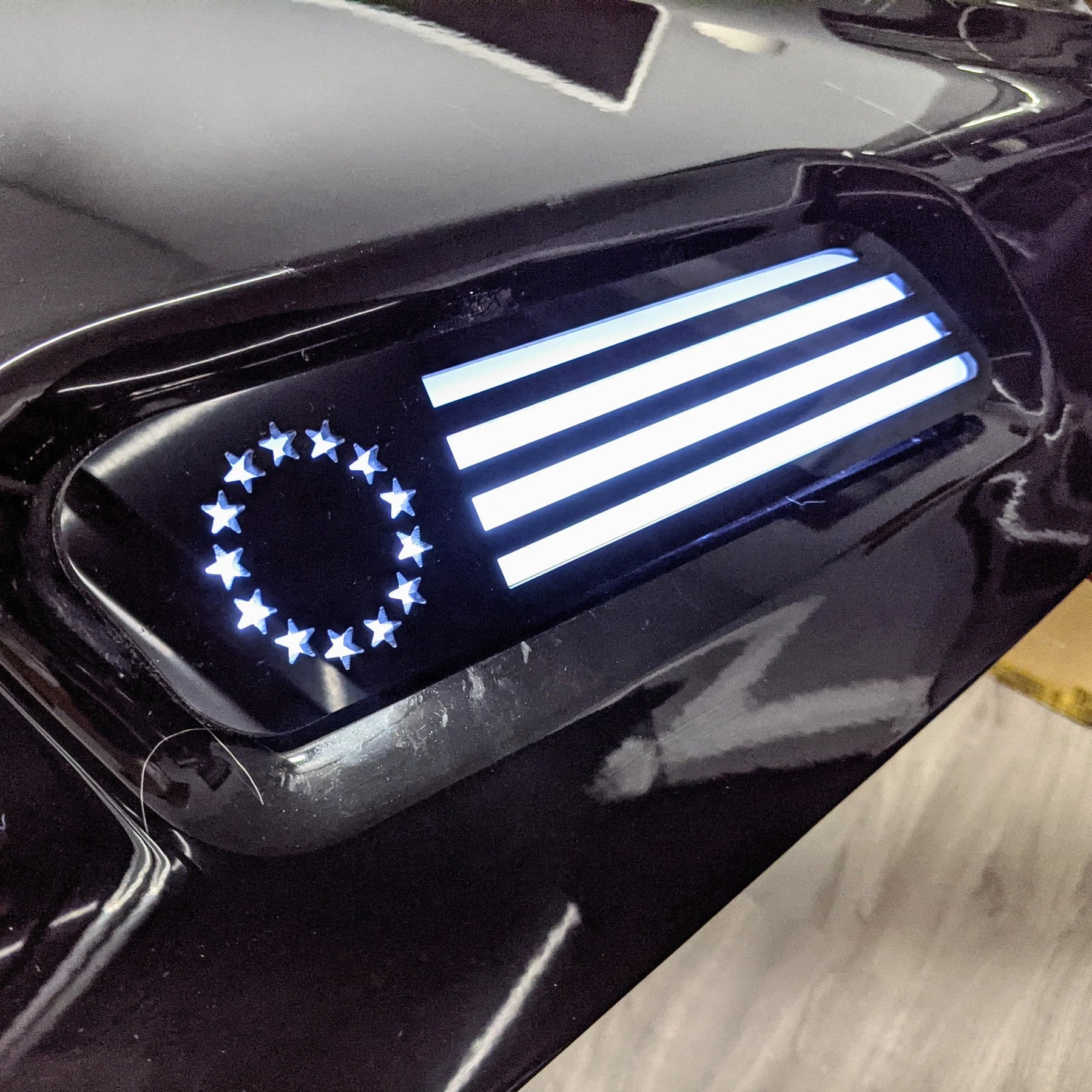 Betsy Ross LED Hood Badges - Fits 2019-2023 Ram 1500® - Multiple Colors Available