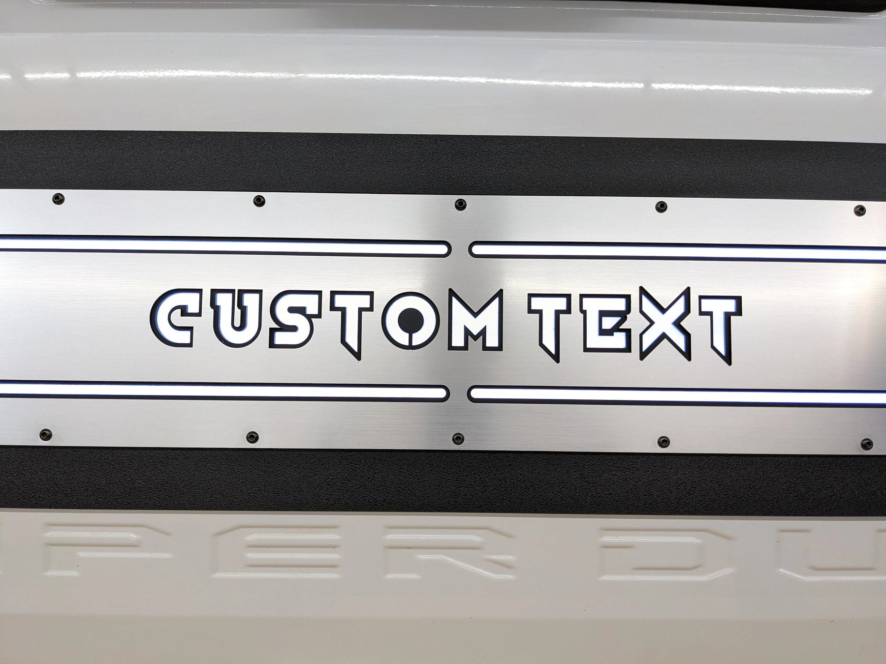 Custom Text LED Tailgate Applique - Fits 2017-2022 Ford® F250®, F350®, F450®