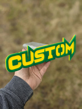 Custom Text Hitch Cover - Build Your Own