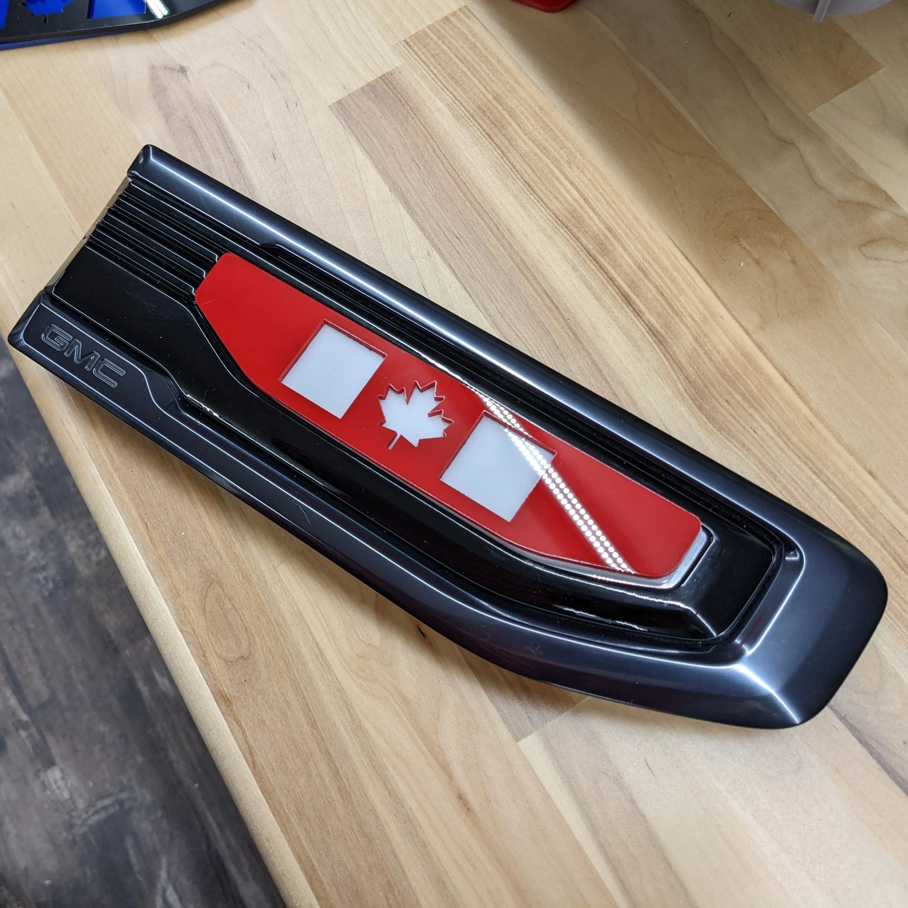 Canadian Flag Inserts Pair - Fits 2019-2024 GMC 1500 - (Does not include OEM Badge) - Multiple Colors Available