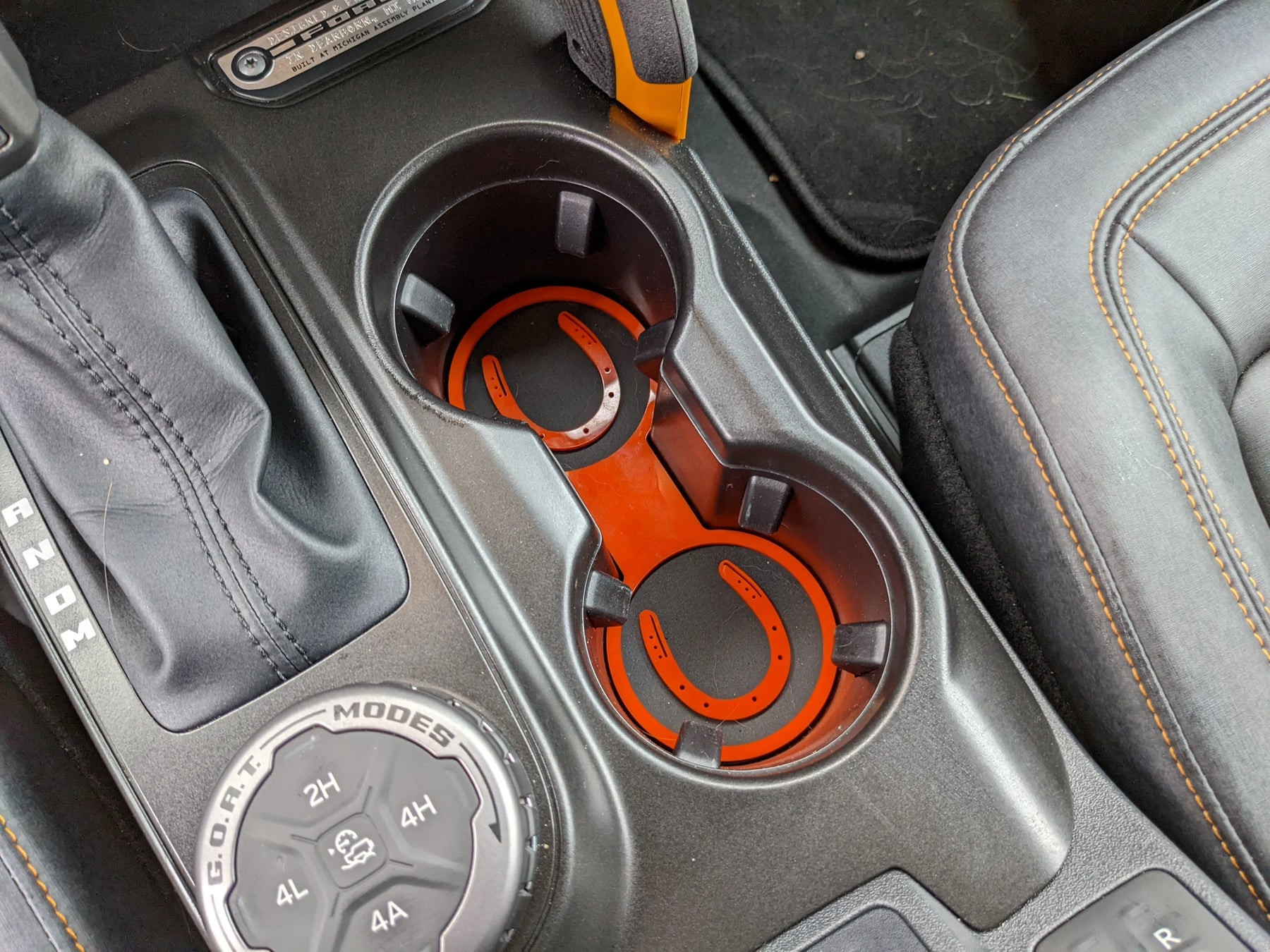 Horseshoe Cupholder Insert - Fits 2021+ Bronco® - Multiple Colors Available