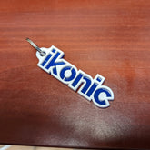 Ikonic Keychain - White on Blue