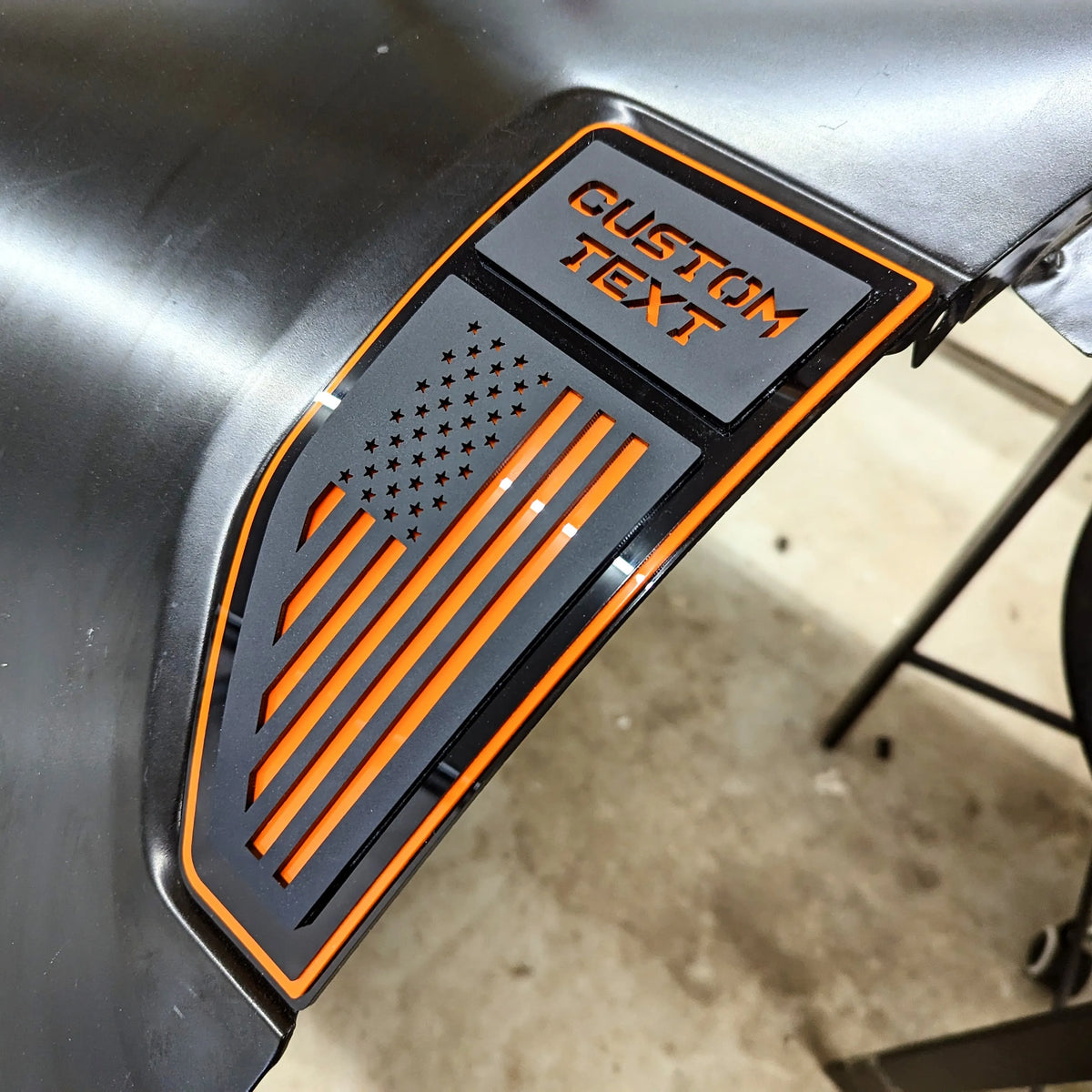 Custom Text American Flag Fender Badge Set - Fits 2022+ Ford® Maverick® - Fully Customizable