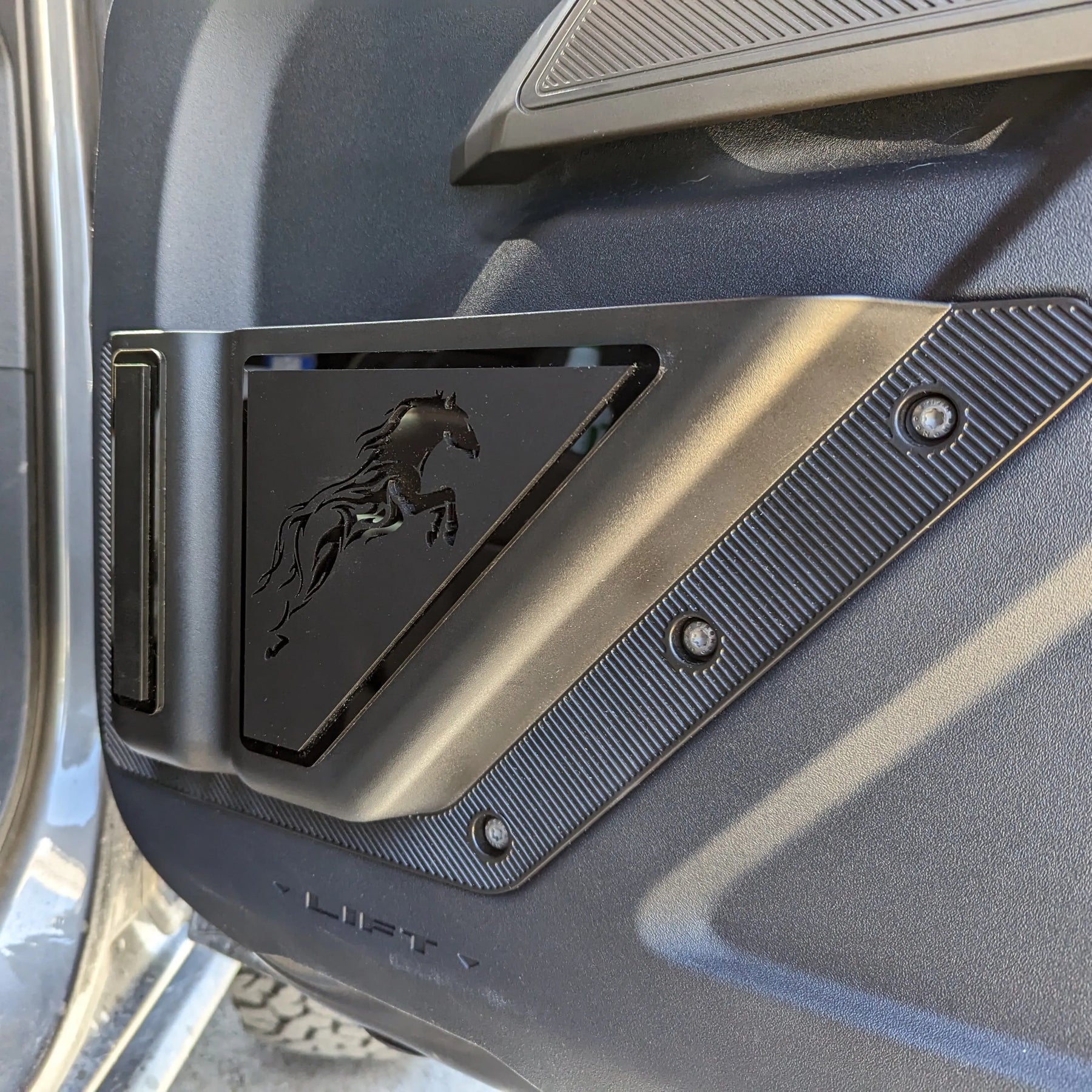 Door Storage Pocket Pair - Style 1 - Tribal Horse Design - Fits 2021+ Bronco® - Multiple Colors Available