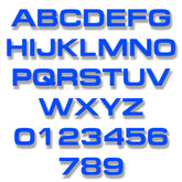 Individual letters - Build Tough Font - Blue