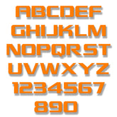 Individual letters - Bowtie Font - Orange