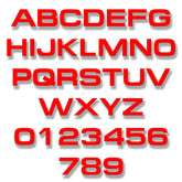 Individual letters - Build Tough Font - Red