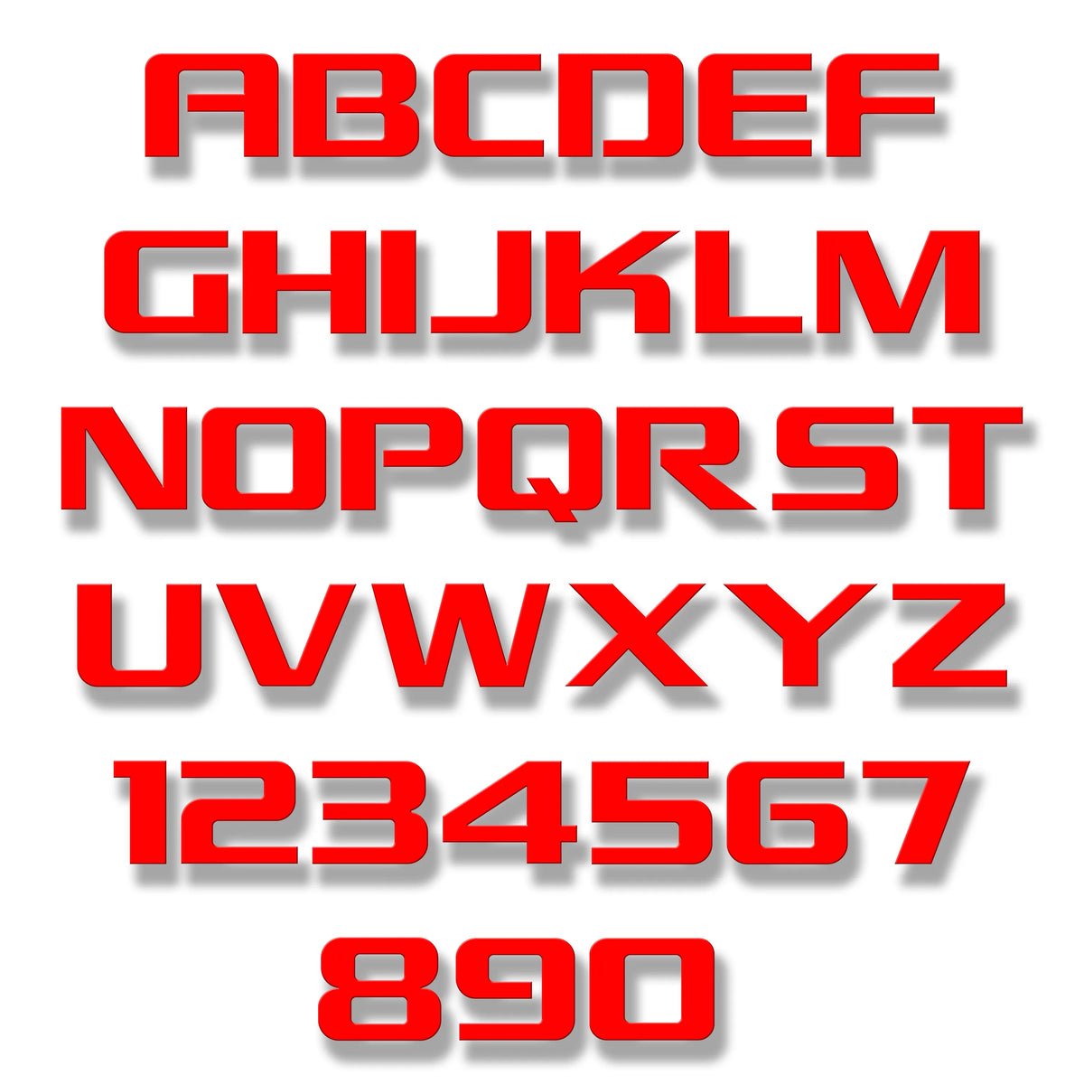 Individual letters - Bowtie Font - Red