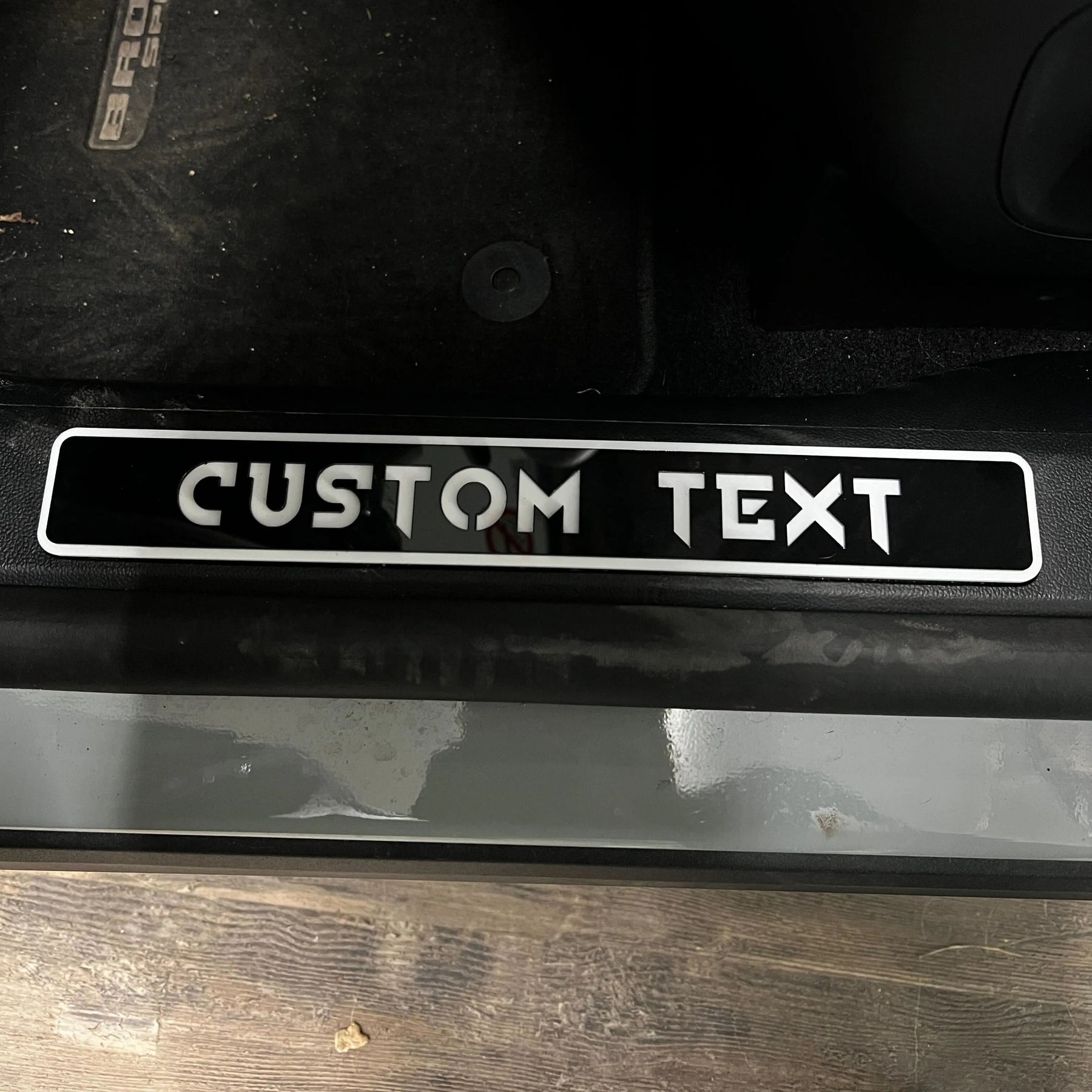 Door Sill Protection Plate Pair - Custom Text - Fits 2021+ Bronco Sport® - Multiple Colors Available