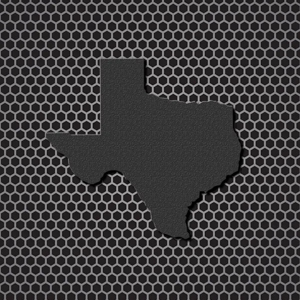 Texas Outline Grille Badge - Matte Black