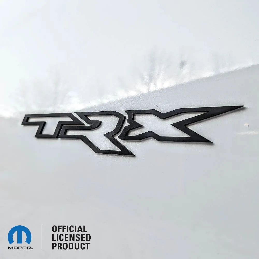 TRX® Door/Tailgate Badge - Adhesive Tape Mounting - Matte Black - Officially Licensed Product