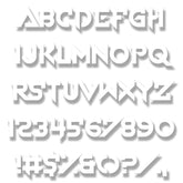 Individual letters - Bold Font - White